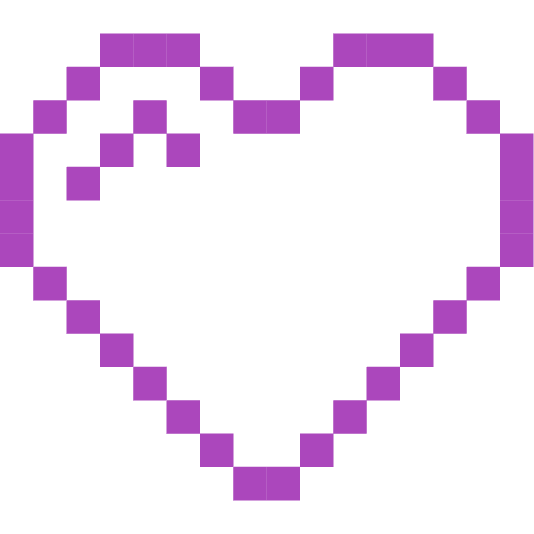 purple pixel heart